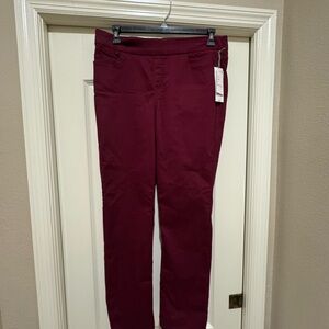 Chic Burgundy Stretch Pants